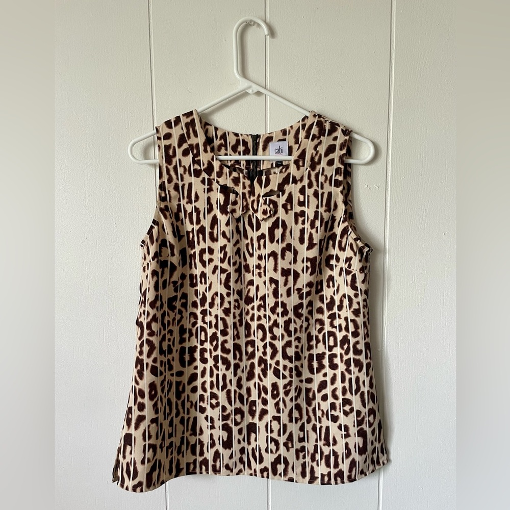 Cabi Leopard / Cheetah Print Blouse Top - Picture 5 of 11
